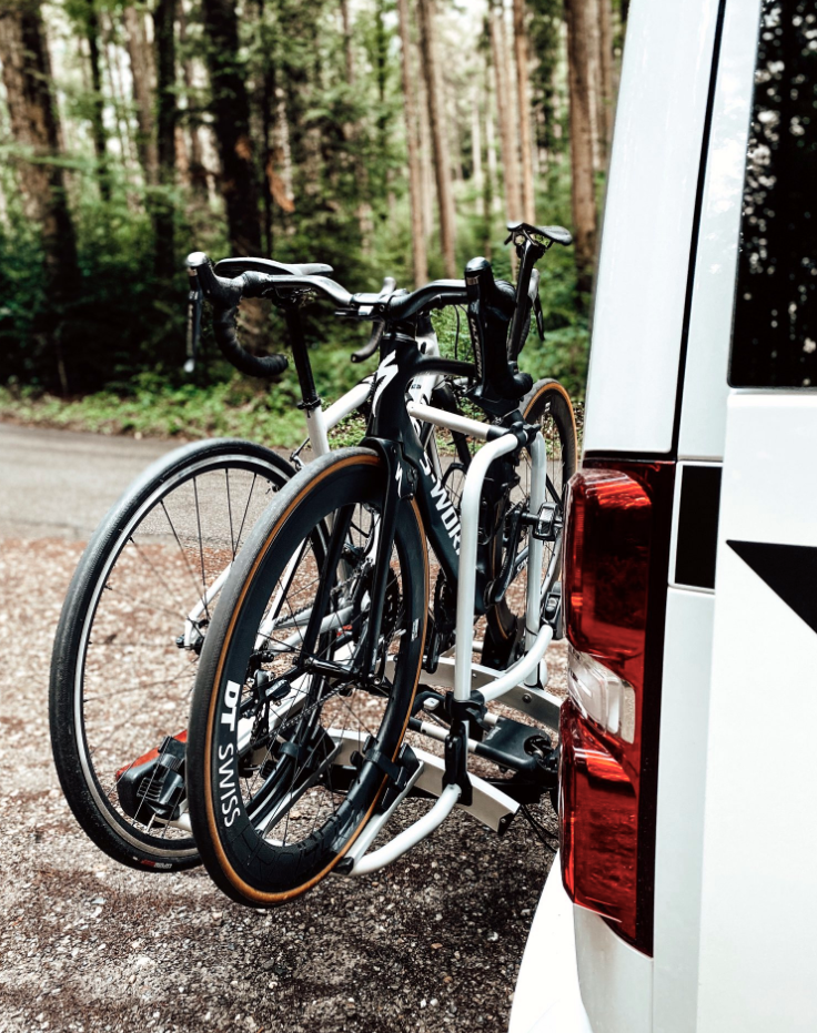 bikes on campervan in europe