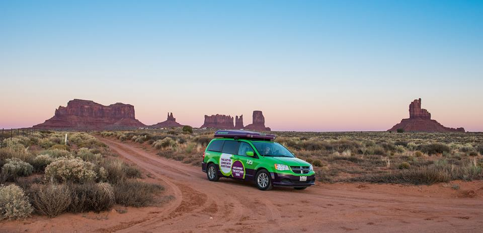 campervan hire with jucy in desert