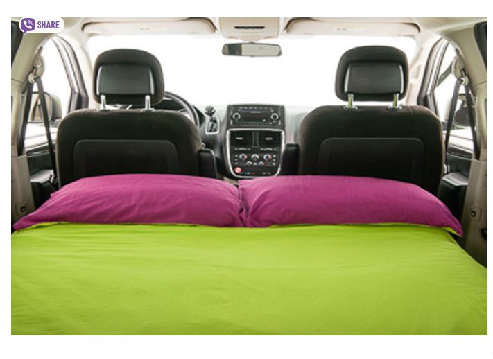 campervan hire with jucy double bed