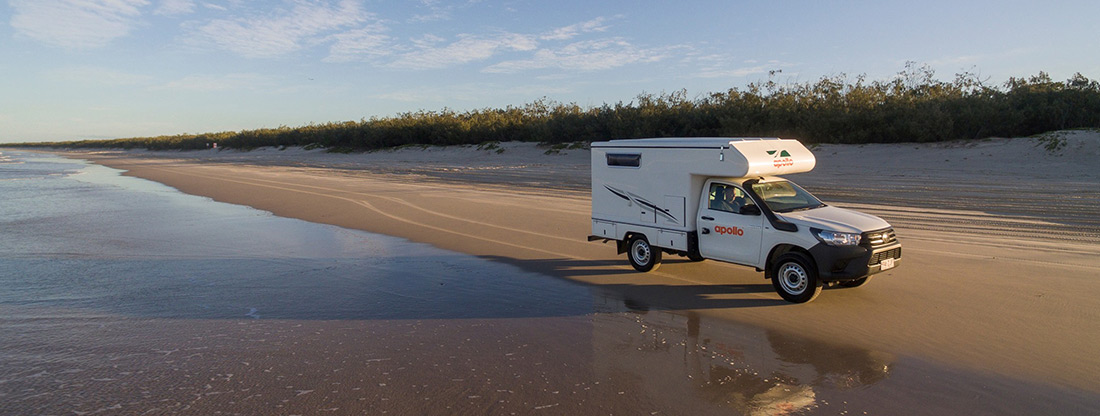 4WD Camper on the beach