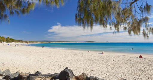 beautiful sandy beach in Queensland