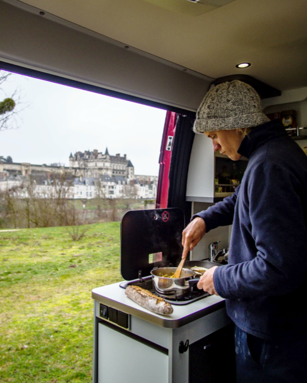 cooking on your motorhome hire in europe freestyle