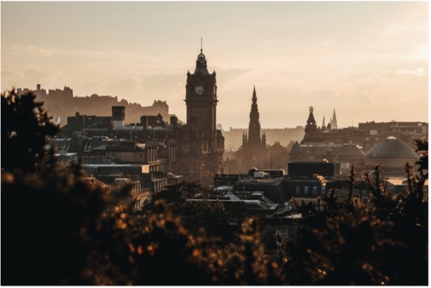 View over Edinburgh city