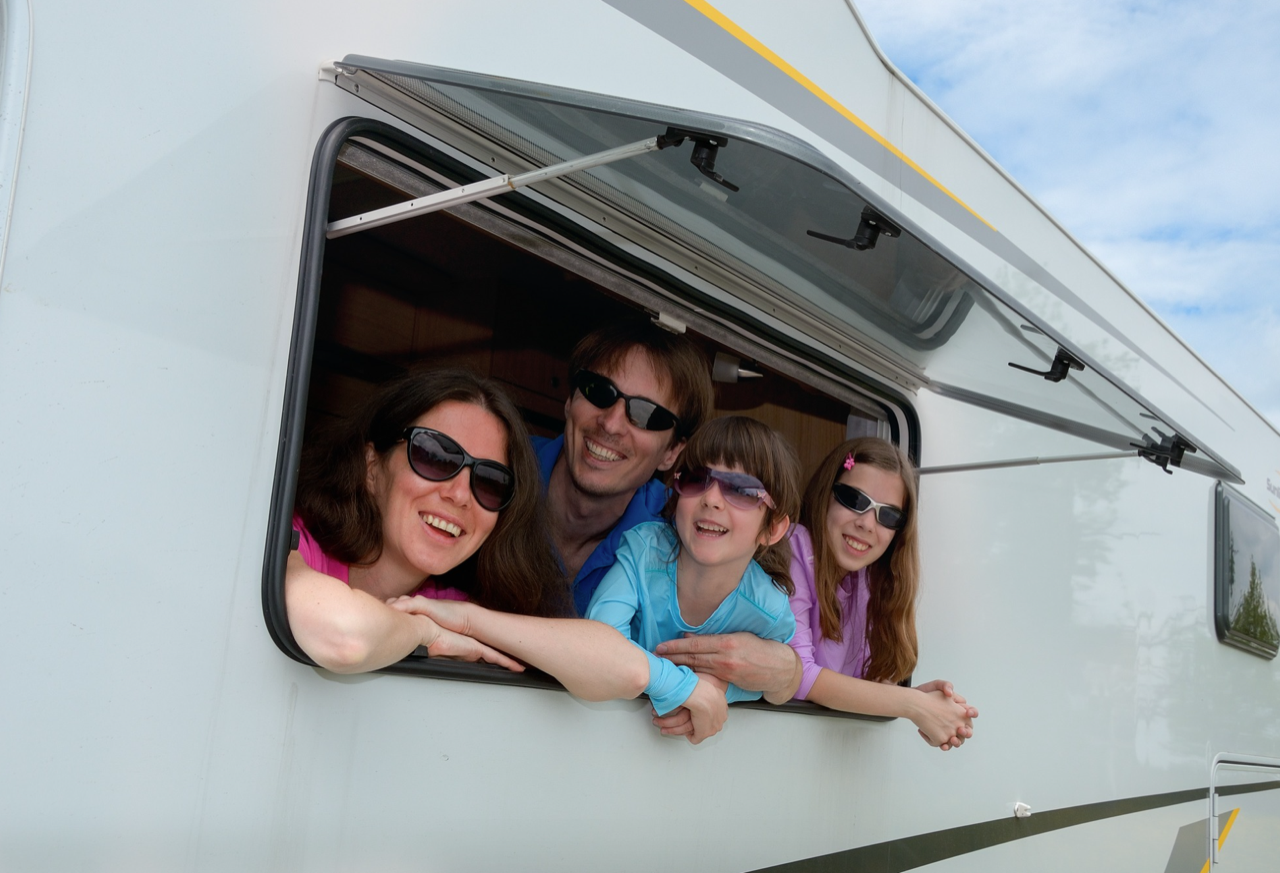 family on just go motorhome rental