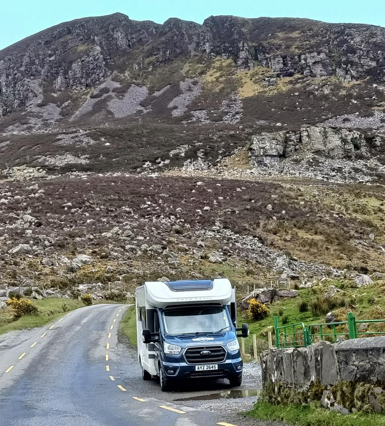 RV on road trip
