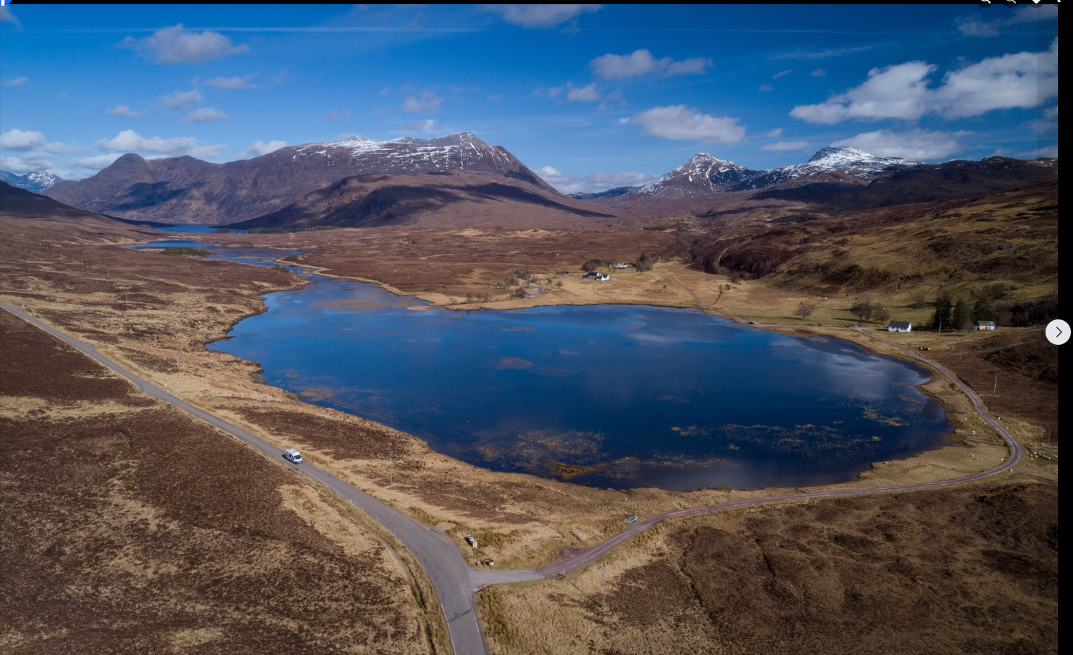 view of scotland with bunk campers